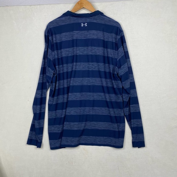 UNDER ARMOUR Men's 1/4 Zip Loose Blue Unlined Pullover Athletic Jacket Size 2XL - Picture 4 of 4